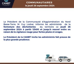 Fermeture des déchetteries communautaires le jeudi 26 septembre