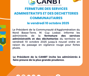 Fermeture des services administratifs et des déchetteries communautaires
