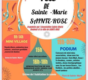 Fête de Sainte-Marie Sainte-Rose 21 aout 2025